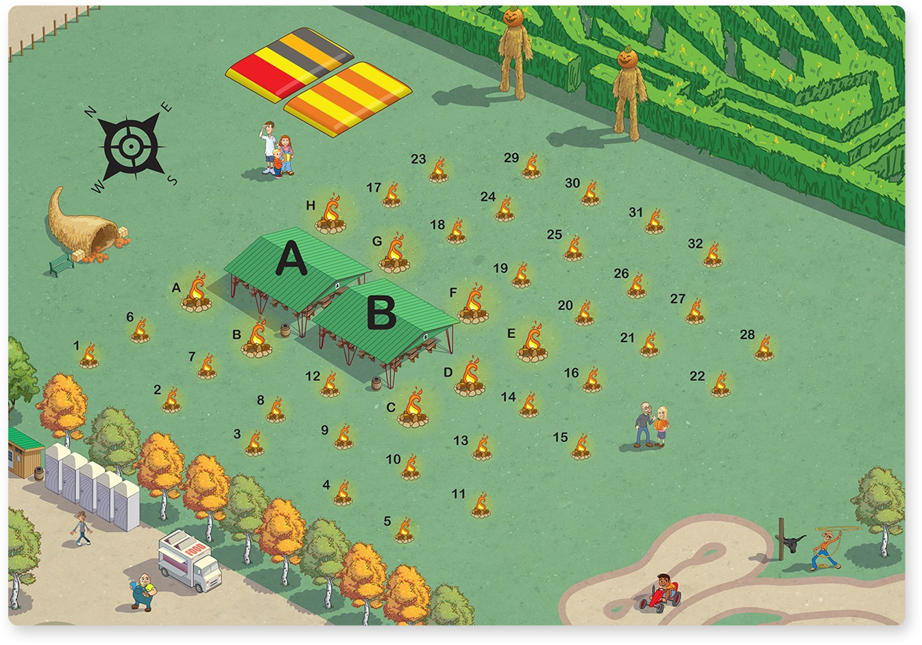 Campfire Sites map